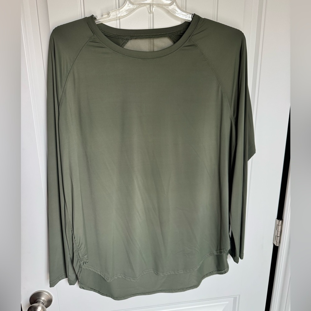 SSYS The Label Olive Green Athletic Top XXL Long Sleeve Athleisure